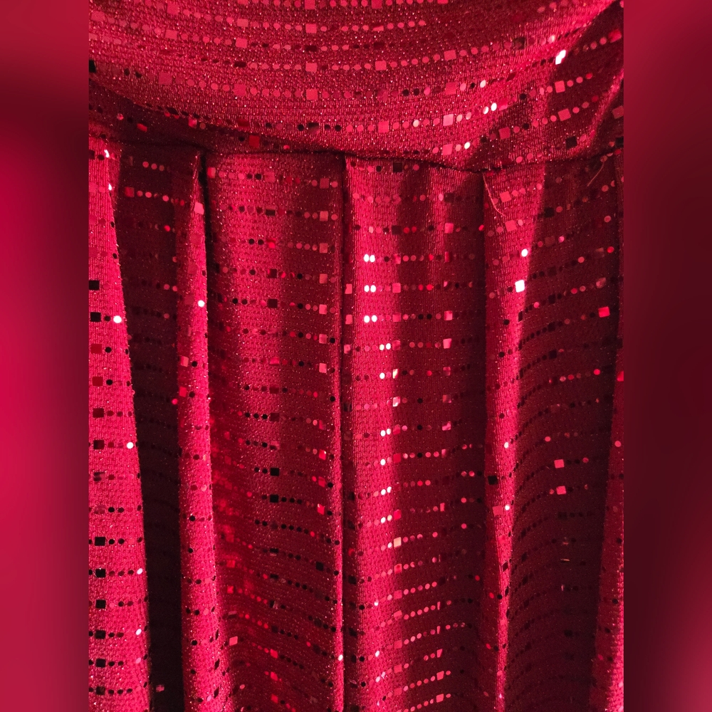 Red Sequin Strapless Jumpsuit NWOT🔥🔥 - Picture 11 of 11